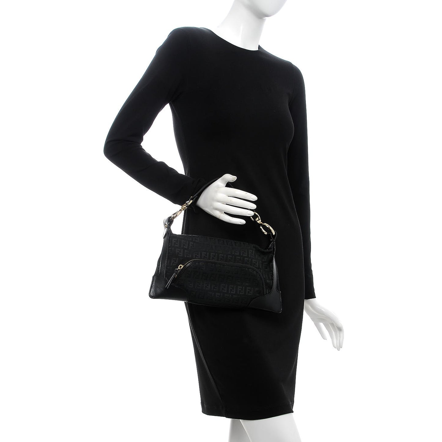 Zucchino Cuoio Small Chef Pocket Shoulder Bag Black