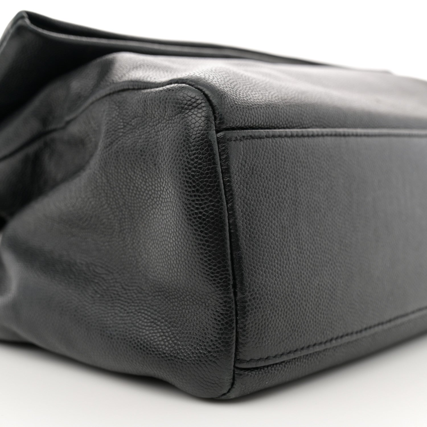 Saint Laurent Grain De Poudre Medium West Hollywood Monogram Fold-Over Black 9 of 13