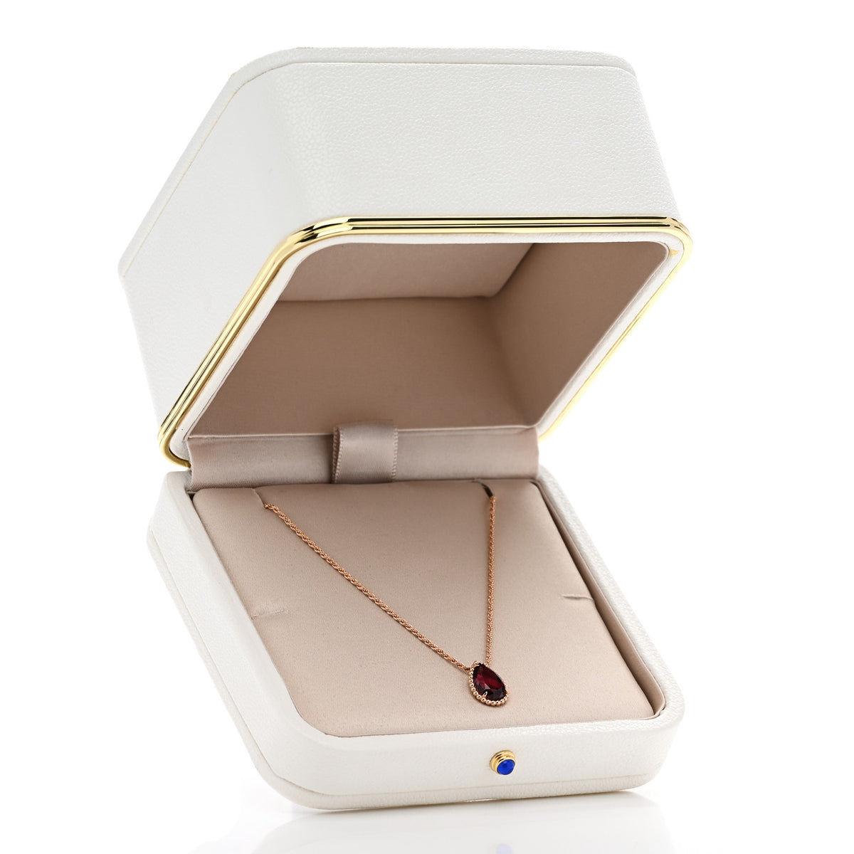 Boucheron 18K Pink Gold Diamond Rhodolite Garnet S Motif Serpent Boheme Necklace 6 of 6