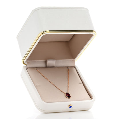 Boucheron 18K Pink Gold Diamond Rhodolite Garnet S Motif Serpent Boheme Necklace 6 of 6