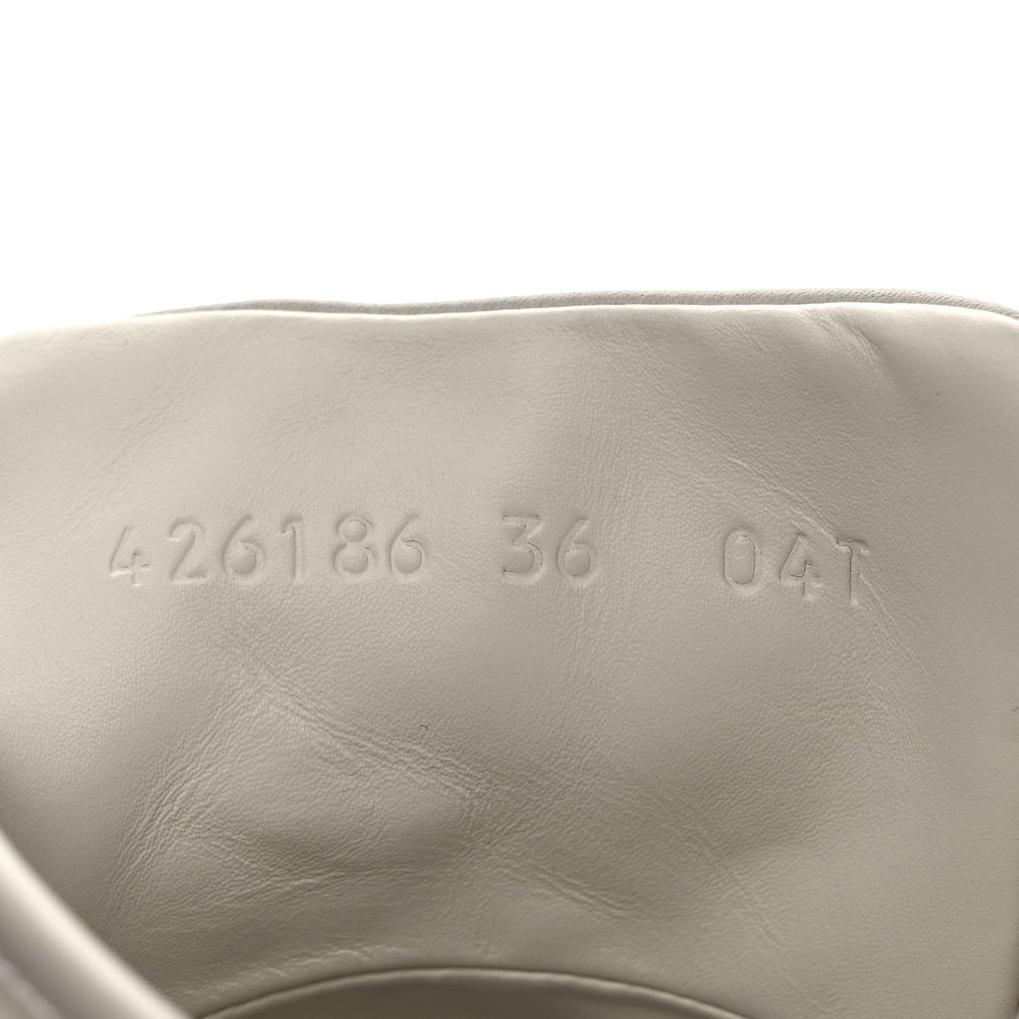 Washed Cotton GG Monogram Calfskin Womens High Top Sneakers 36 White Mystic White Great White