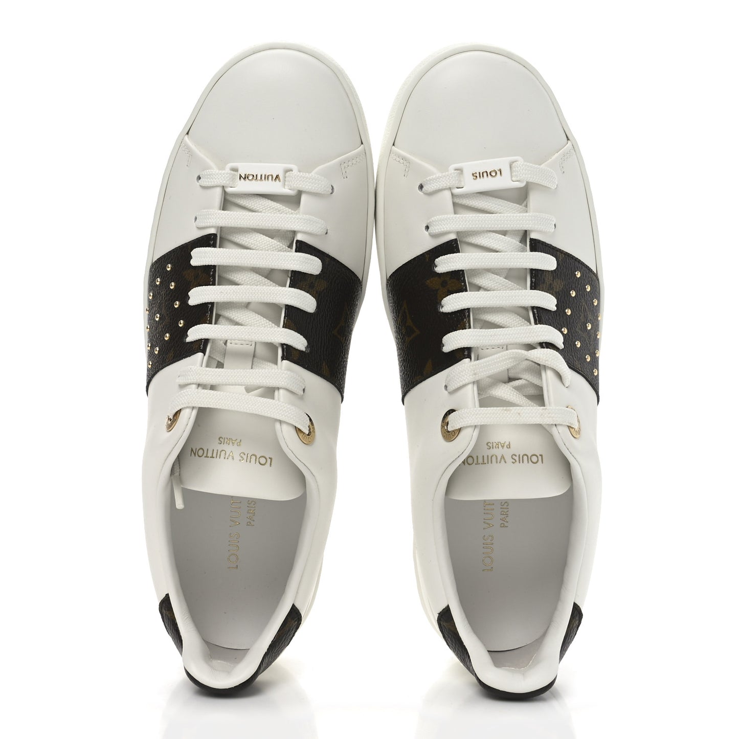 Monogram Stud Front Row Sneaker 38 White