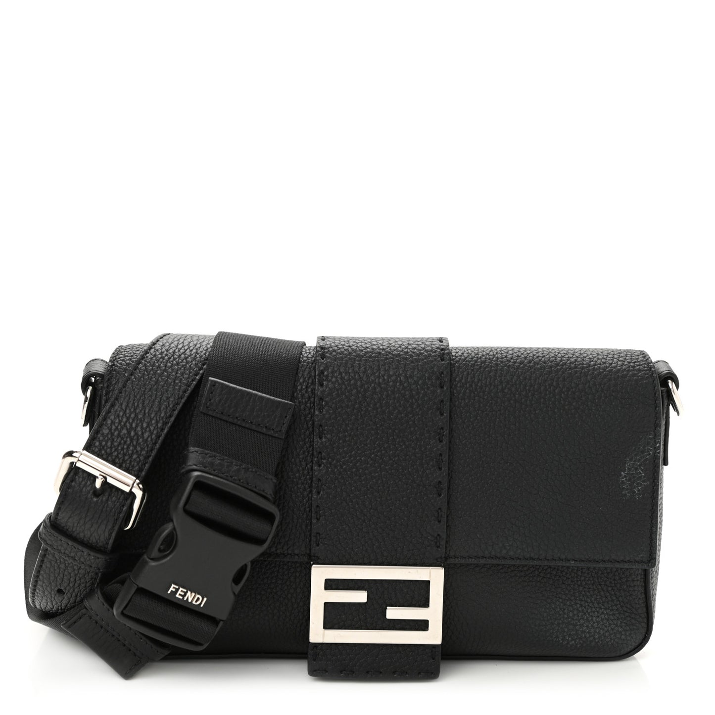 Cuoio Romano Selleria Belt Baguette Bag Black