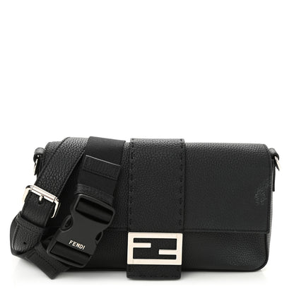 Fendi Cuoio Romano Selleria Belt Baguette Bag Black 1 of 9