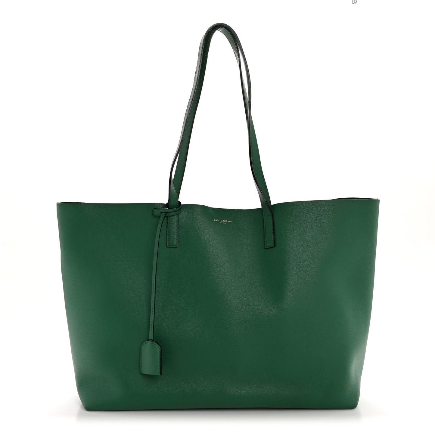 Calfskin Large Shopping Tote Emerald Green