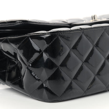 Chanel Patent Quilted Jumbo Double Flap Black 8 of 13