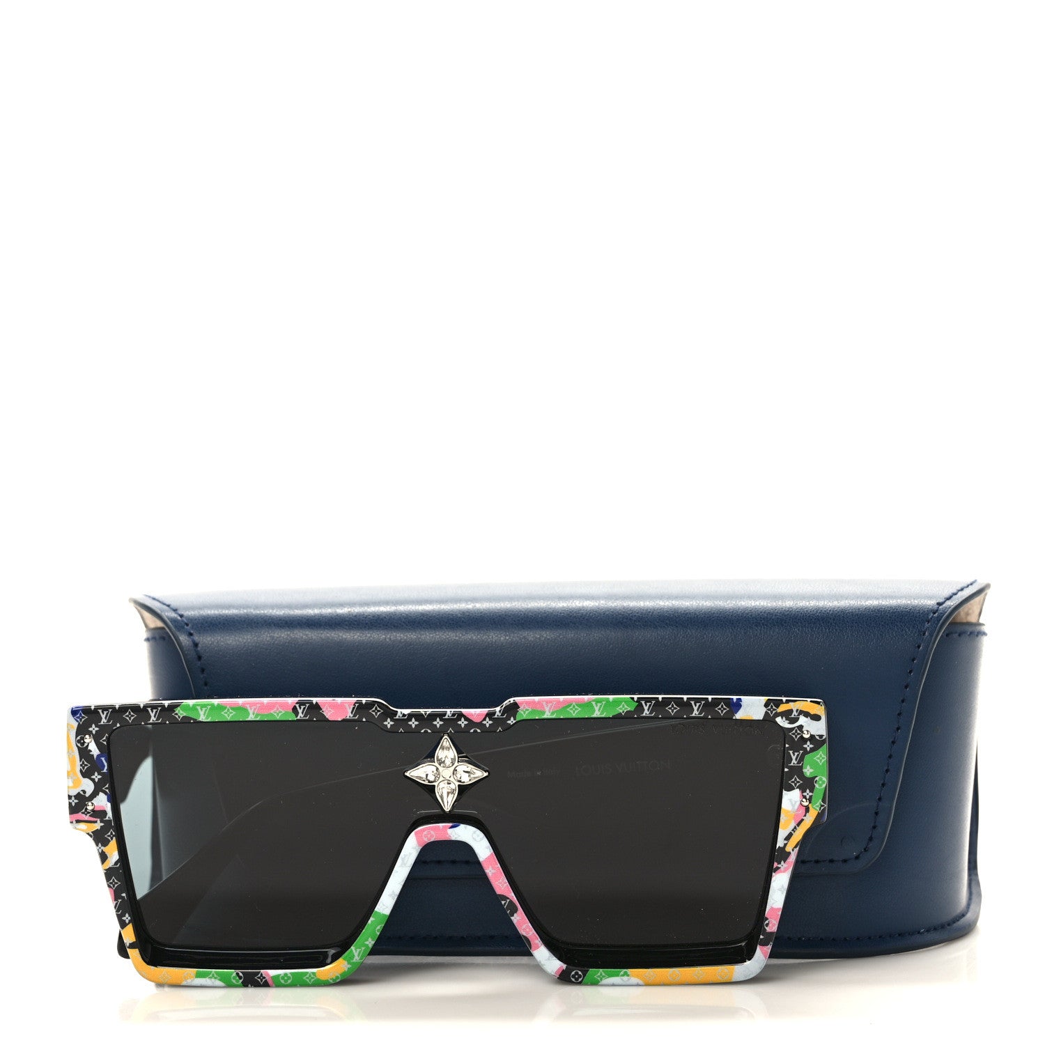 Louis Vuitton Acetate Swarovski Monogram Portrait Crystal Cyclone Sunglasses Z2031W Multicolor 9 of 9