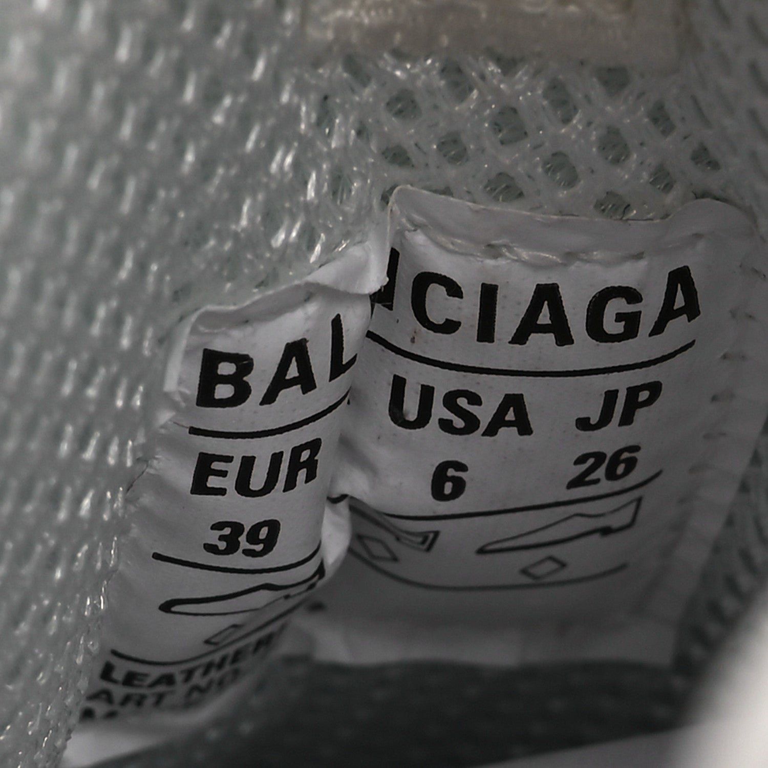 Balenciaga Technical Fabric Allover Logo Womens Triple S Sneakers 39 White Black 10 of 10