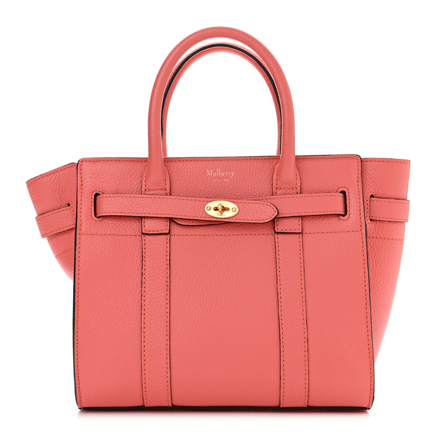 Mulberry Small Classic Grain Mini Zipped Bayswater Macaroon Pink 1 of 9