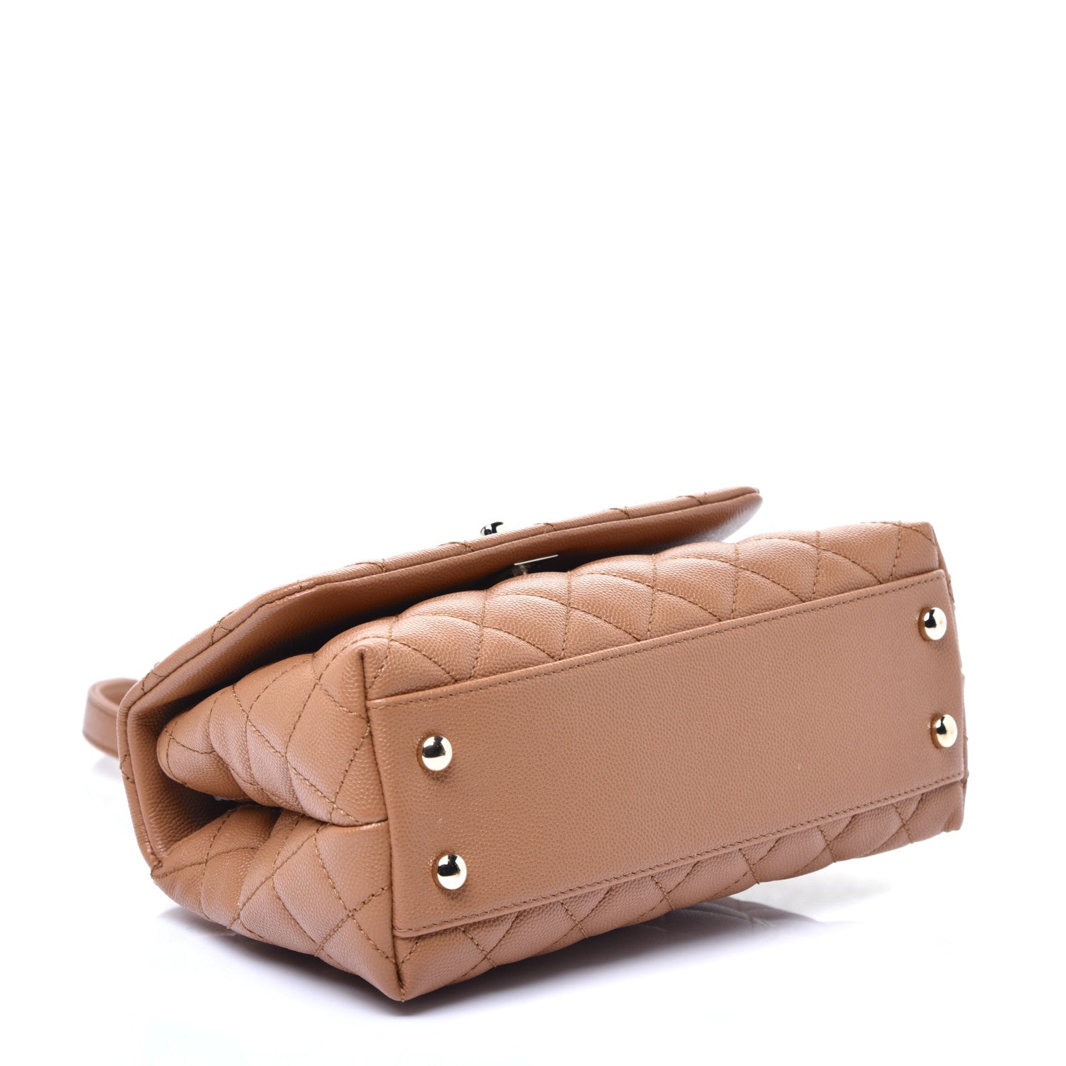 Chanel Caviar Quilted Mini Coco Handle Flap Brown 4 of 8