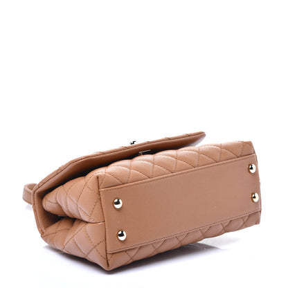 Chanel Caviar Quilted Mini Coco Handle Flap Brown 4 of 8