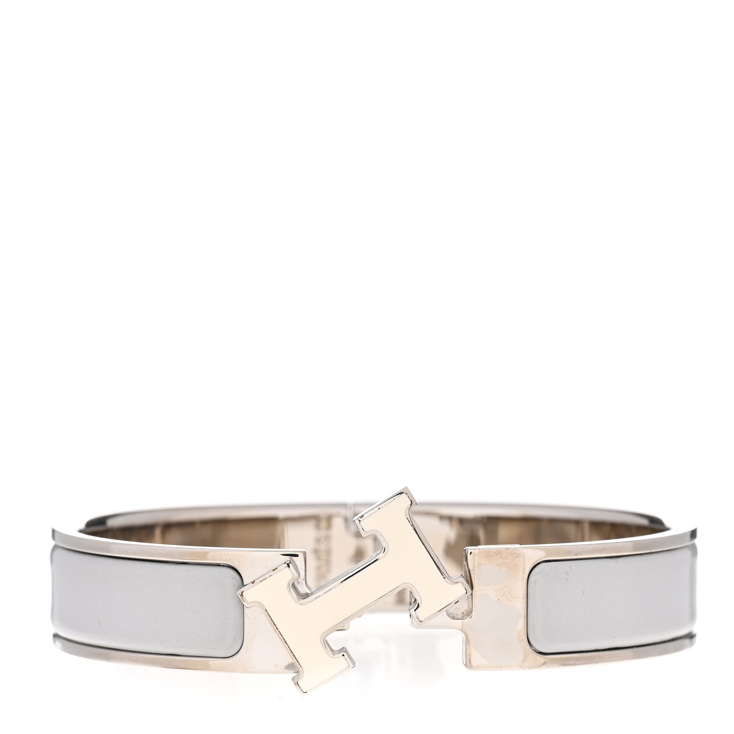 Hermes Enamel Narrow Clic Clac H Bracelet Marron Glace 5 of 6