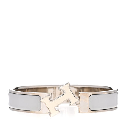 Hermes Enamel Narrow Clic Clac H Bracelet Marron Glace 5 of 6