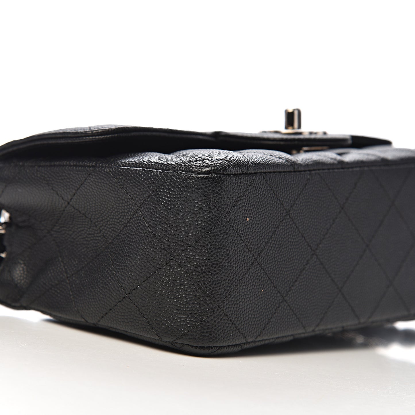 Caviar Quilted Mini Rectangular Flap Black