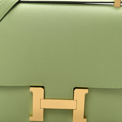 Hermes Epsom Constance 24 Vert Criquet 8 of 11