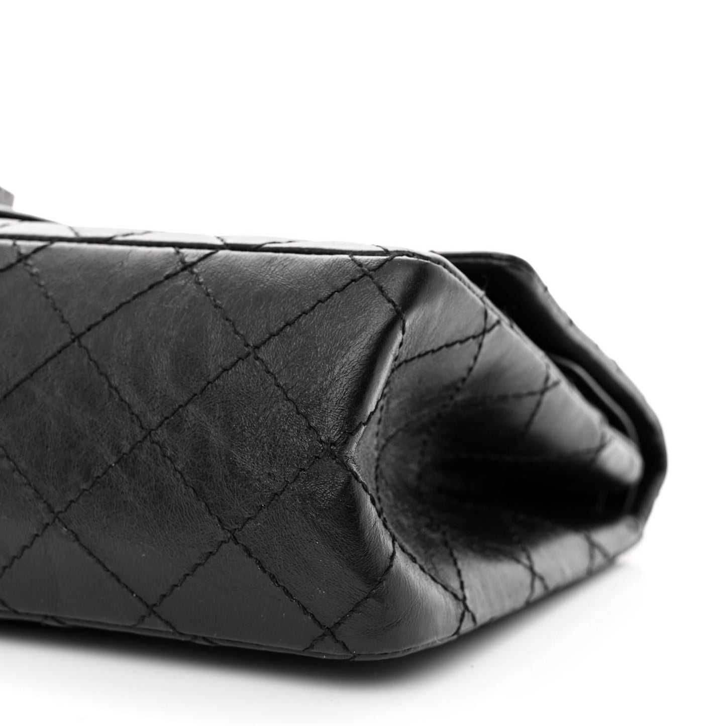 Aged Calfskin Quilted 2.55 Reissue 226 Flap So Black
