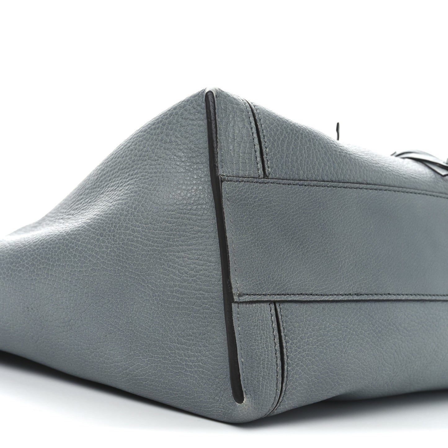 Smooth Calfskin Medium Milo Shopping Tote Cloudy Blue