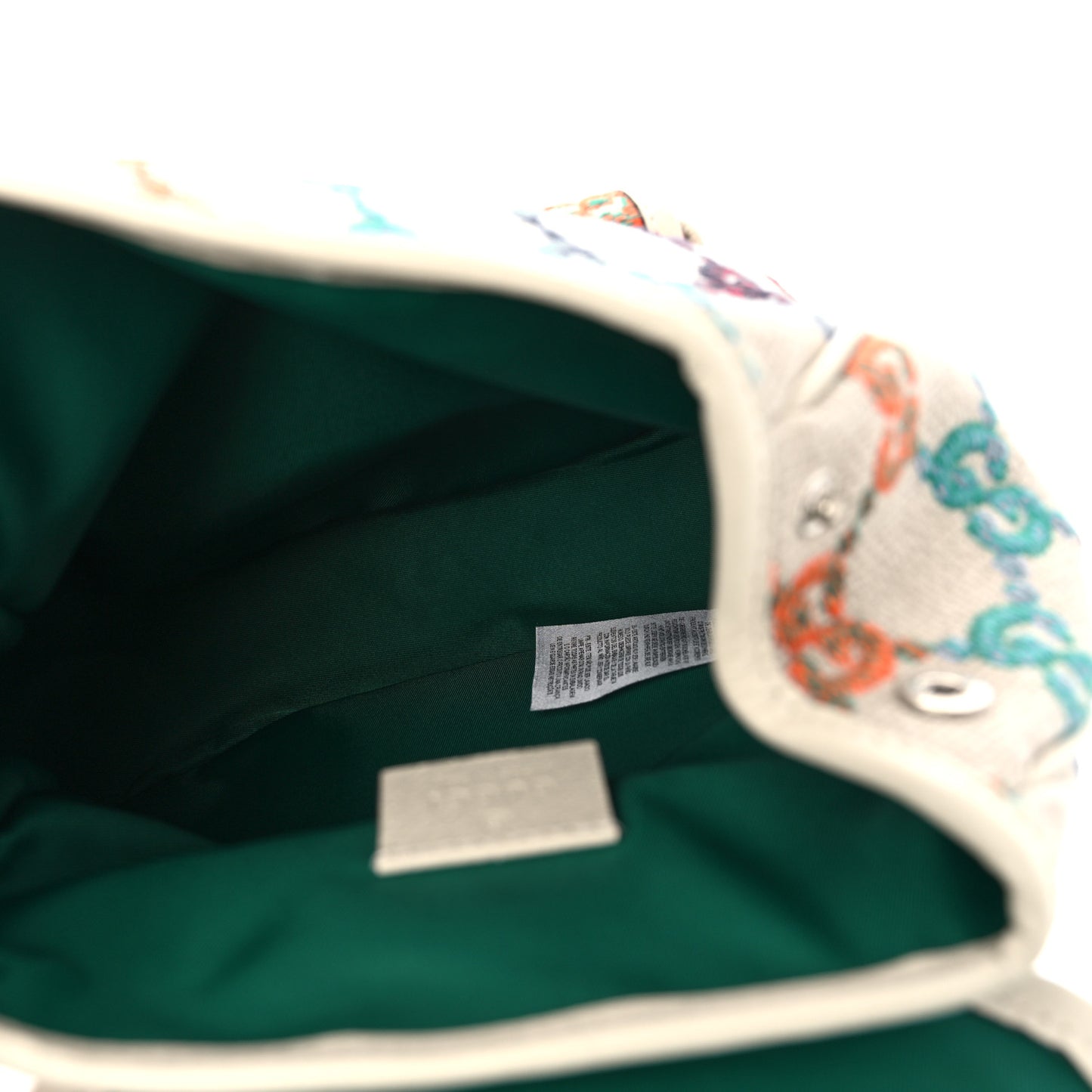 Wool GG Monogram Children's GG Backpack White Multicolor