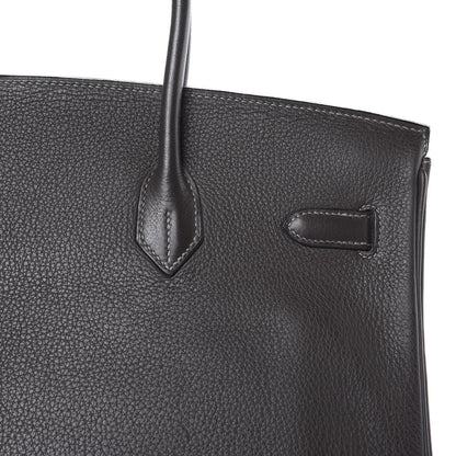 Hermes Taurillon Clemence Birkin 35 Graphite 27 of 35