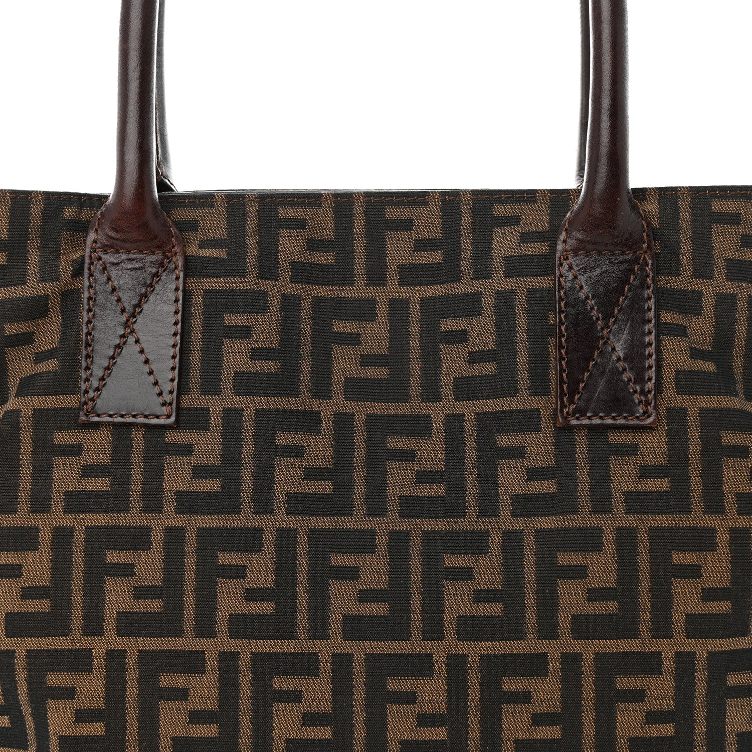 Fendi Zucca Calfskin Shopping Tote Tobacco 7 of 15