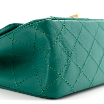 Chanel Aged Calfskin Quilted 2.55 Reissue Mini Flap Green 9 of 10