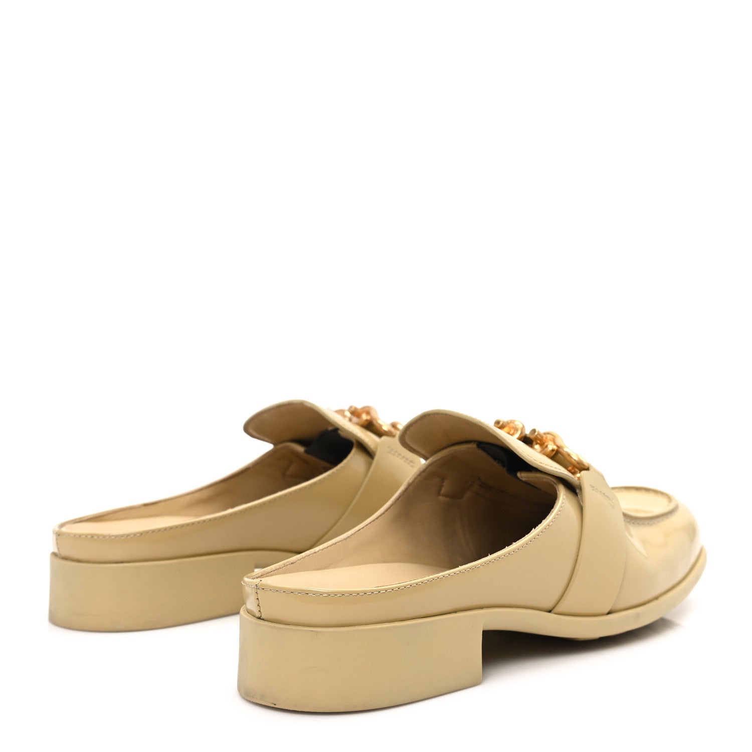 Bottega Veneta Soft Vinyl Calfskin Monsieur Loafers 39.5 Cane Sugar 5 of 9