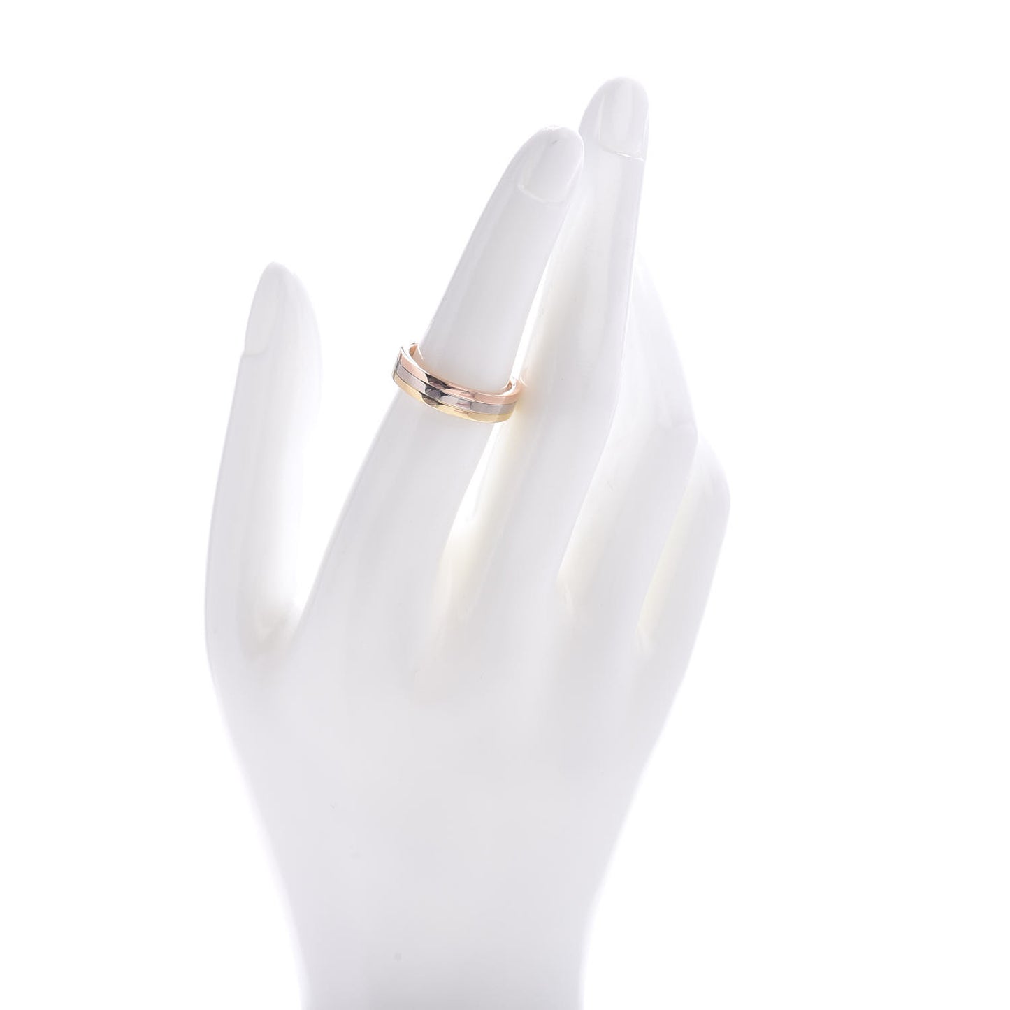 18K Pink White Yellow Gold 5mm Vendome Louis Cartier Wedding Band Ring 53 6.25