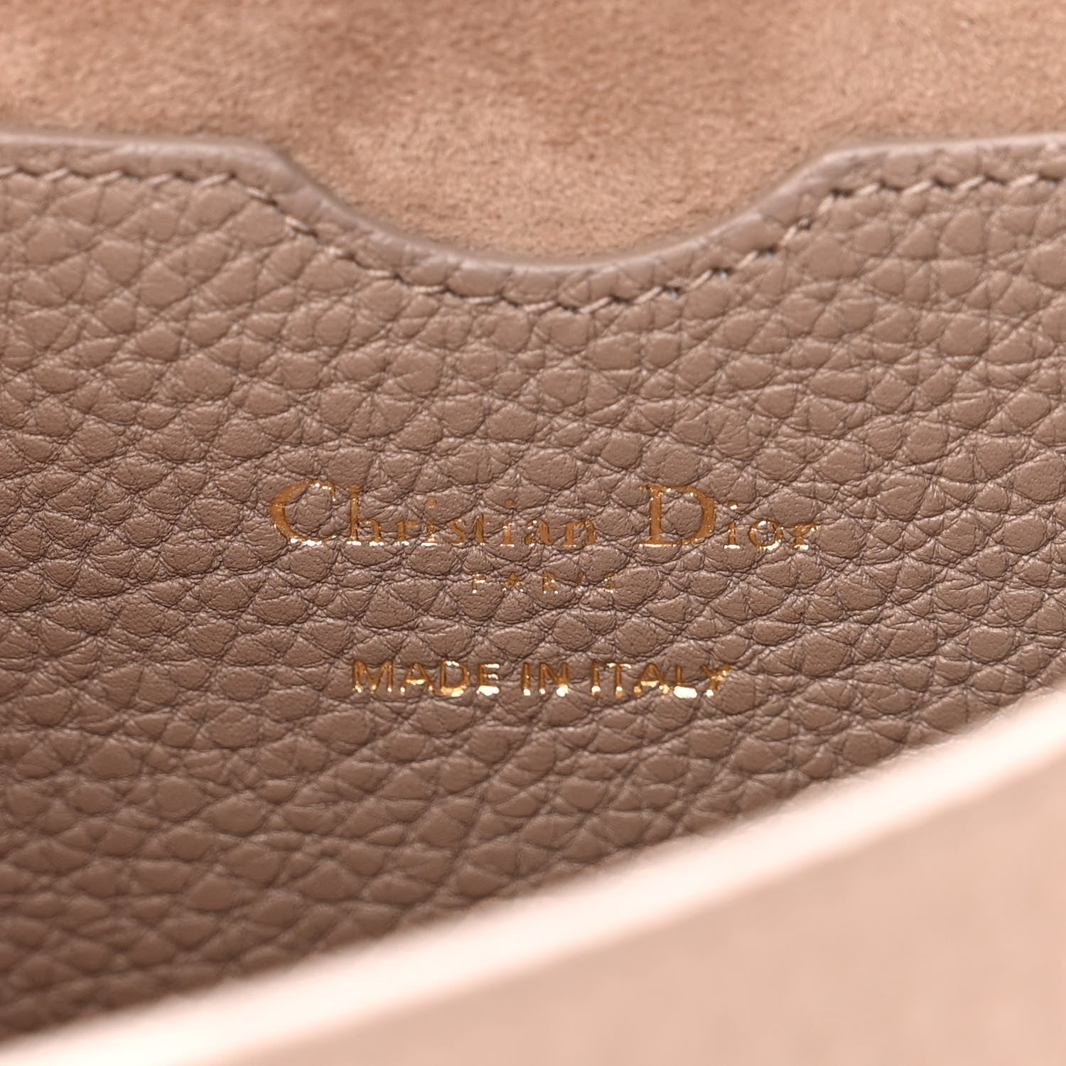Christian Dior Grained Calfskin Large Bobby Flap Warm Taupe 6 of 11