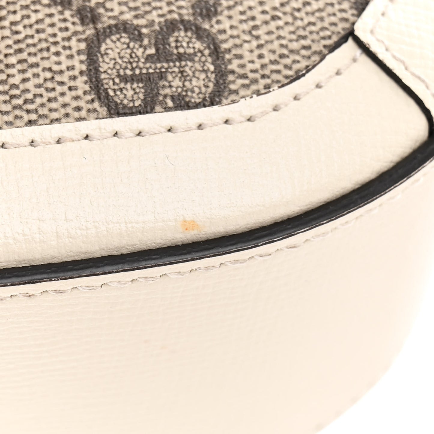GG Supreme Monogram Web Mini Horsebit 1955 Shoulder Bag Beige Mystic White
