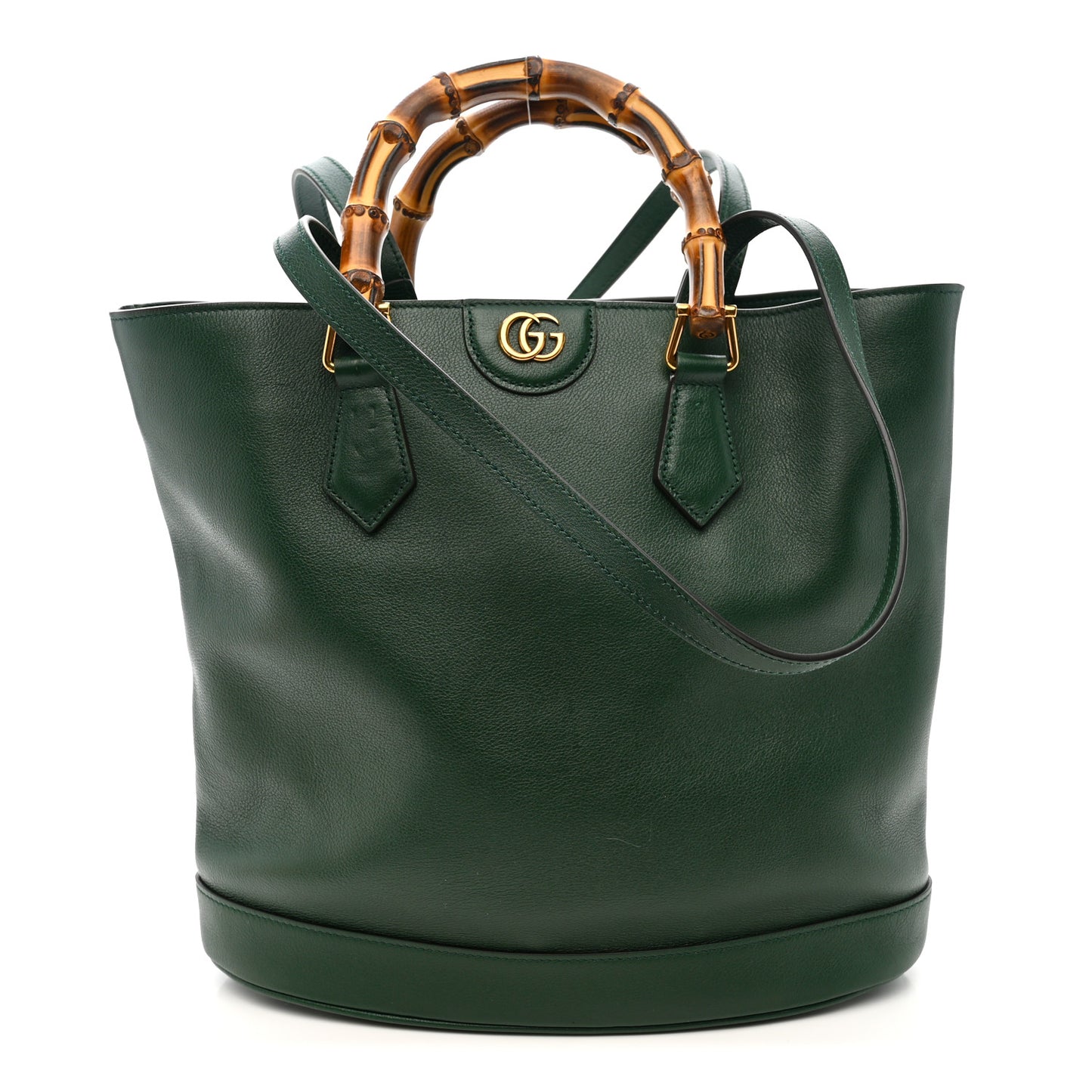 Softy Wonka Textured Dollar Calfskin Medium Diana Round Tote Bag Vintage Green Powder Pink