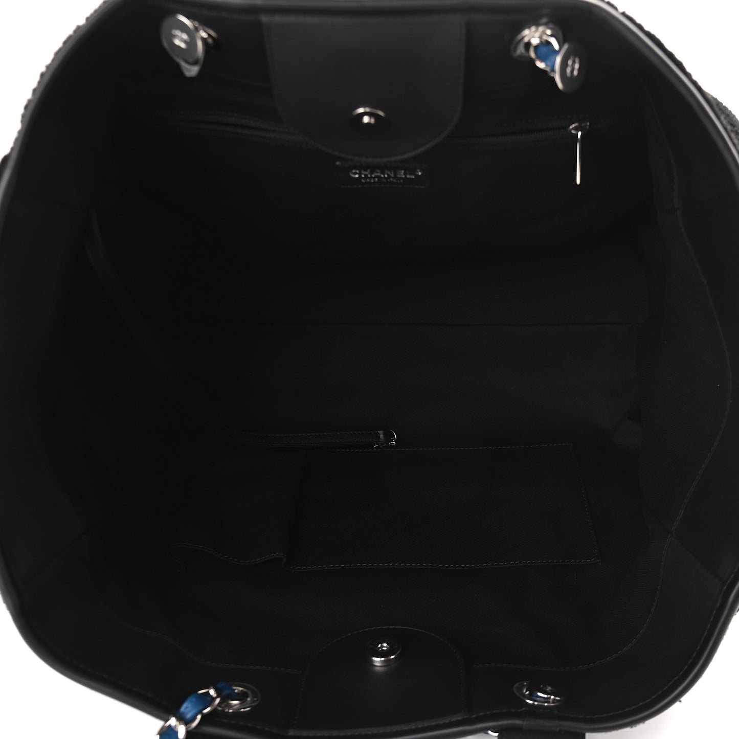Shearling Large Deauville Tote Black