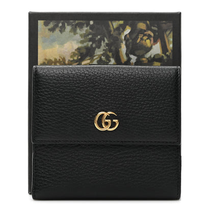 Gucci Dollar Calfskin Double G French Flap Wallet Black 7 of 7