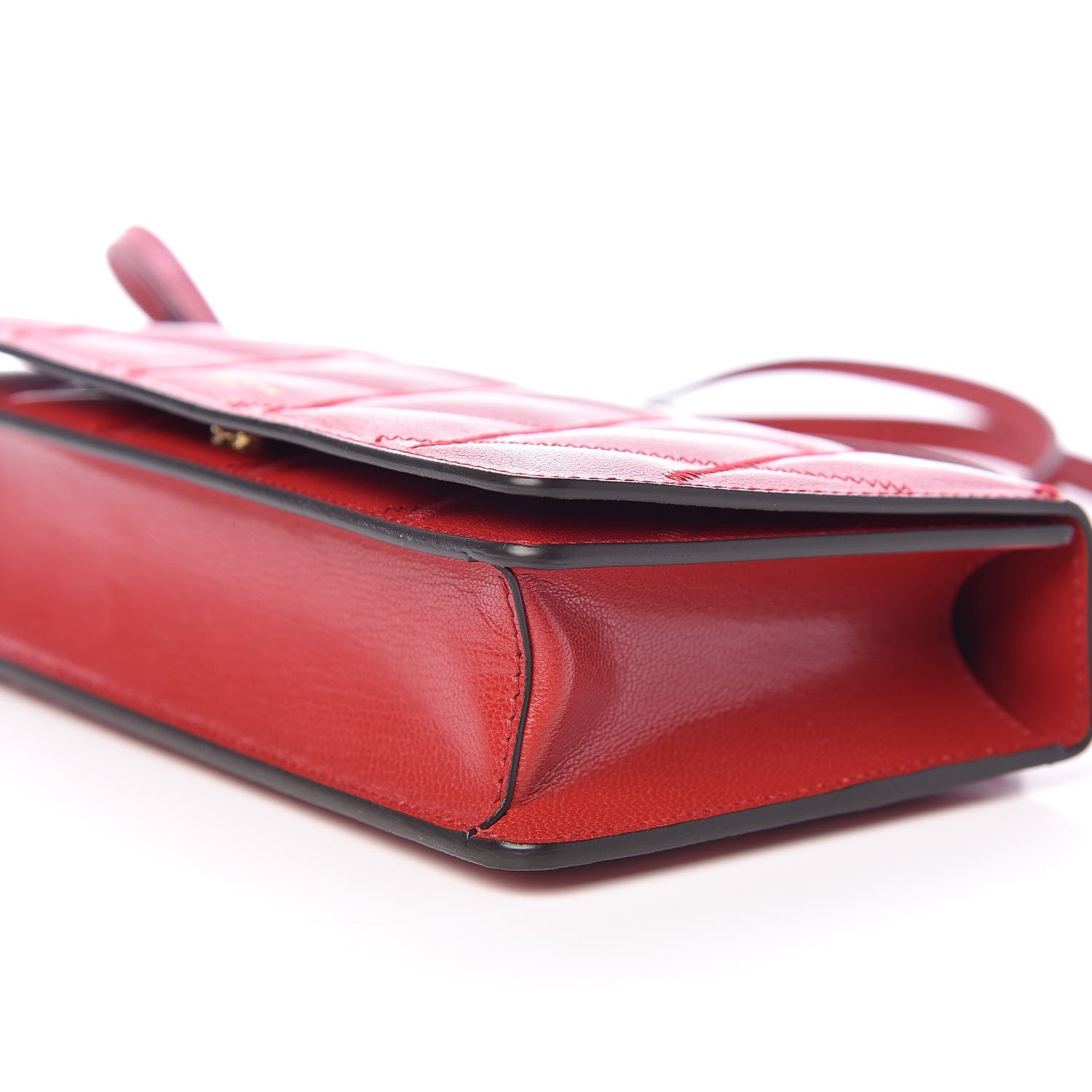 Givenchy Goatskin Quilted GV3 Strap Wallet Vermillon 12 of 12