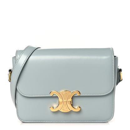 Celine Shiny Calfskin Teen Triomphe Blue Gray 1 of 9
