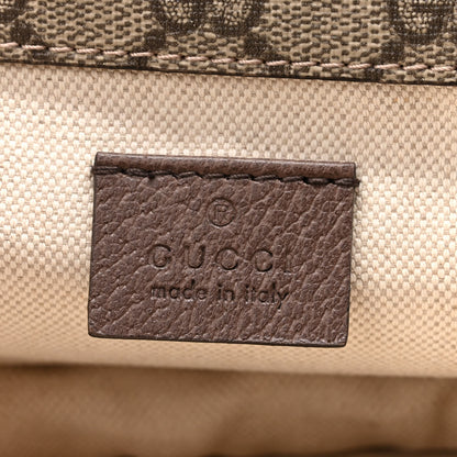 Gucci GG Supreme Monogram Web Small Neo Vintage Double Flap Messenger Bag Beige New Acero 6 of 10