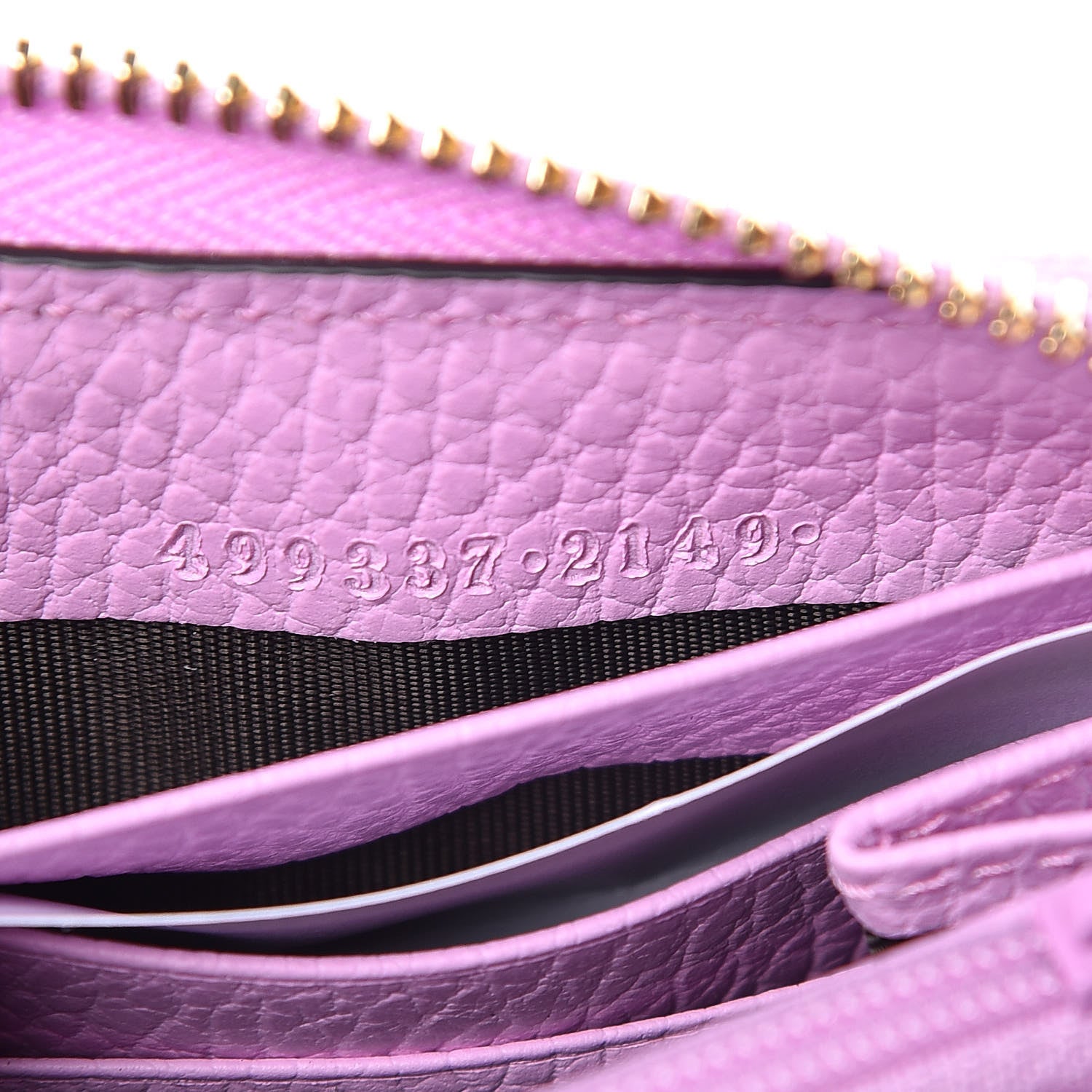Gucci Dollar Calfskin GG Marmont Bosco Zip Around Wallet Malva 7 of 8