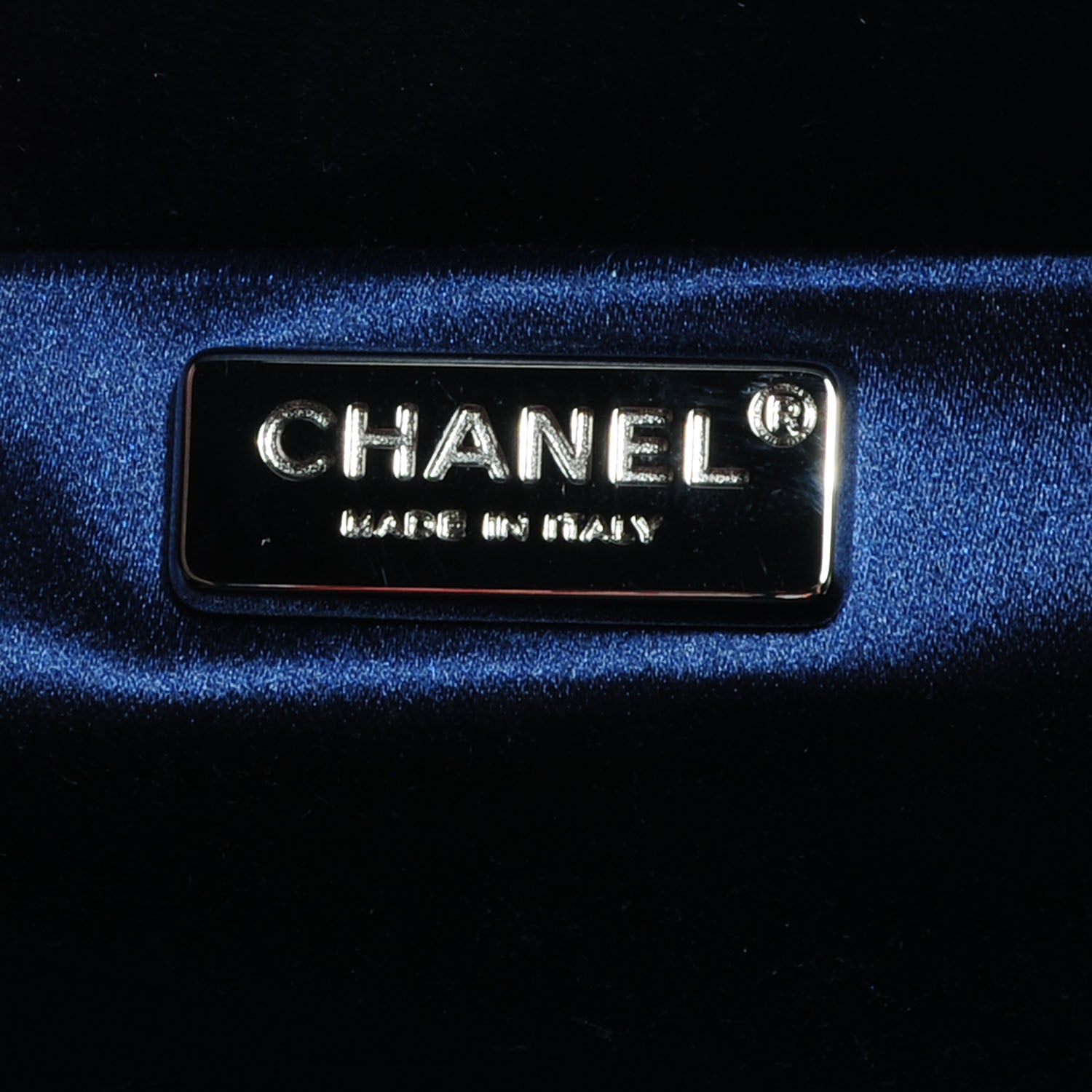 Chanel Velvet Timeless CC Clutch Navy Blue 6 of 7