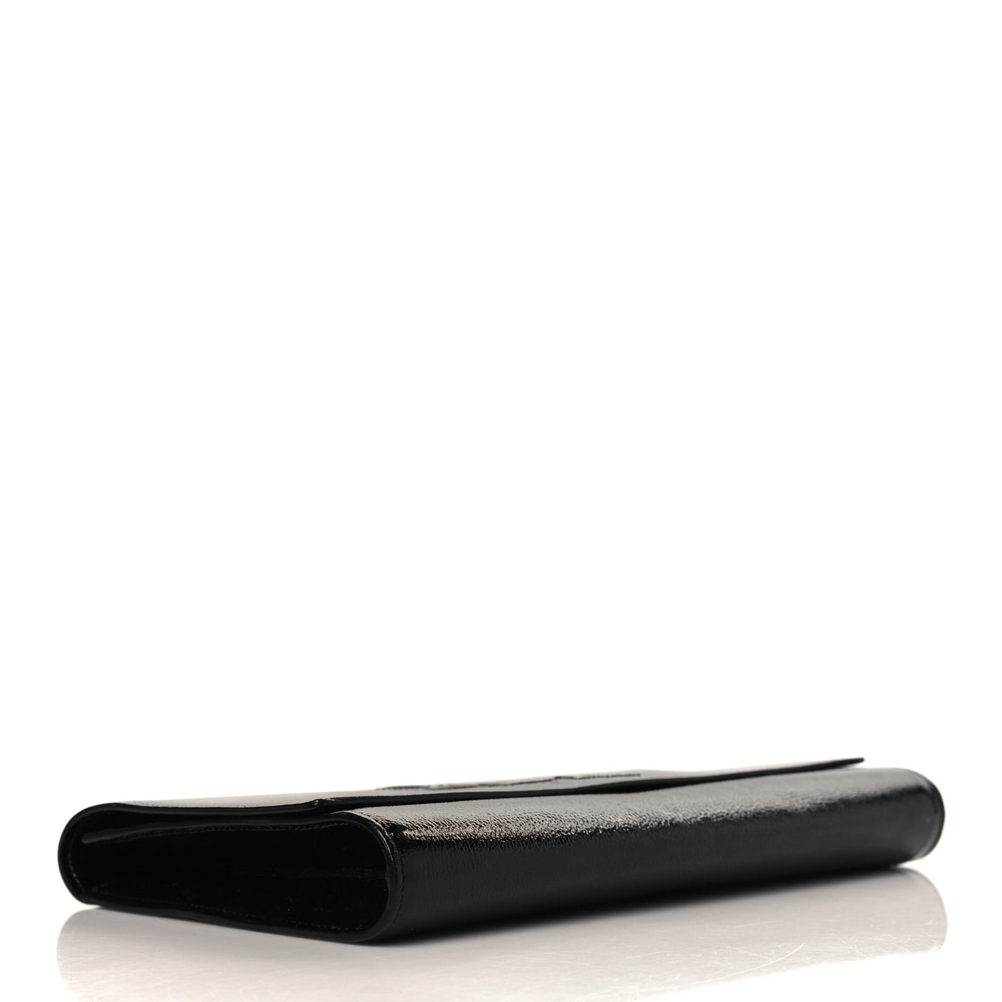 Textured Patent Monogram Large Belle De Jour Clutch Black