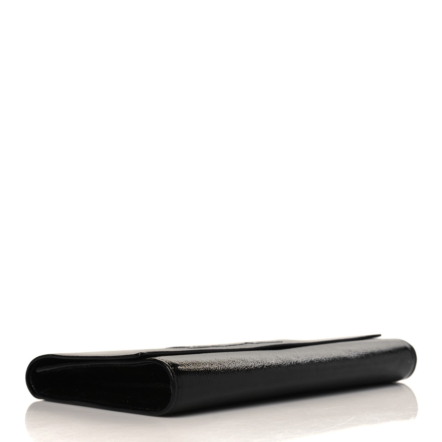 Saint Laurent Textured Patent Monogram Large Belle De Jour Clutch Black 4 of 9