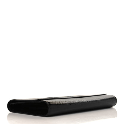 Saint Laurent Textured Patent Monogram Large Belle De Jour Clutch Black 4 of 9