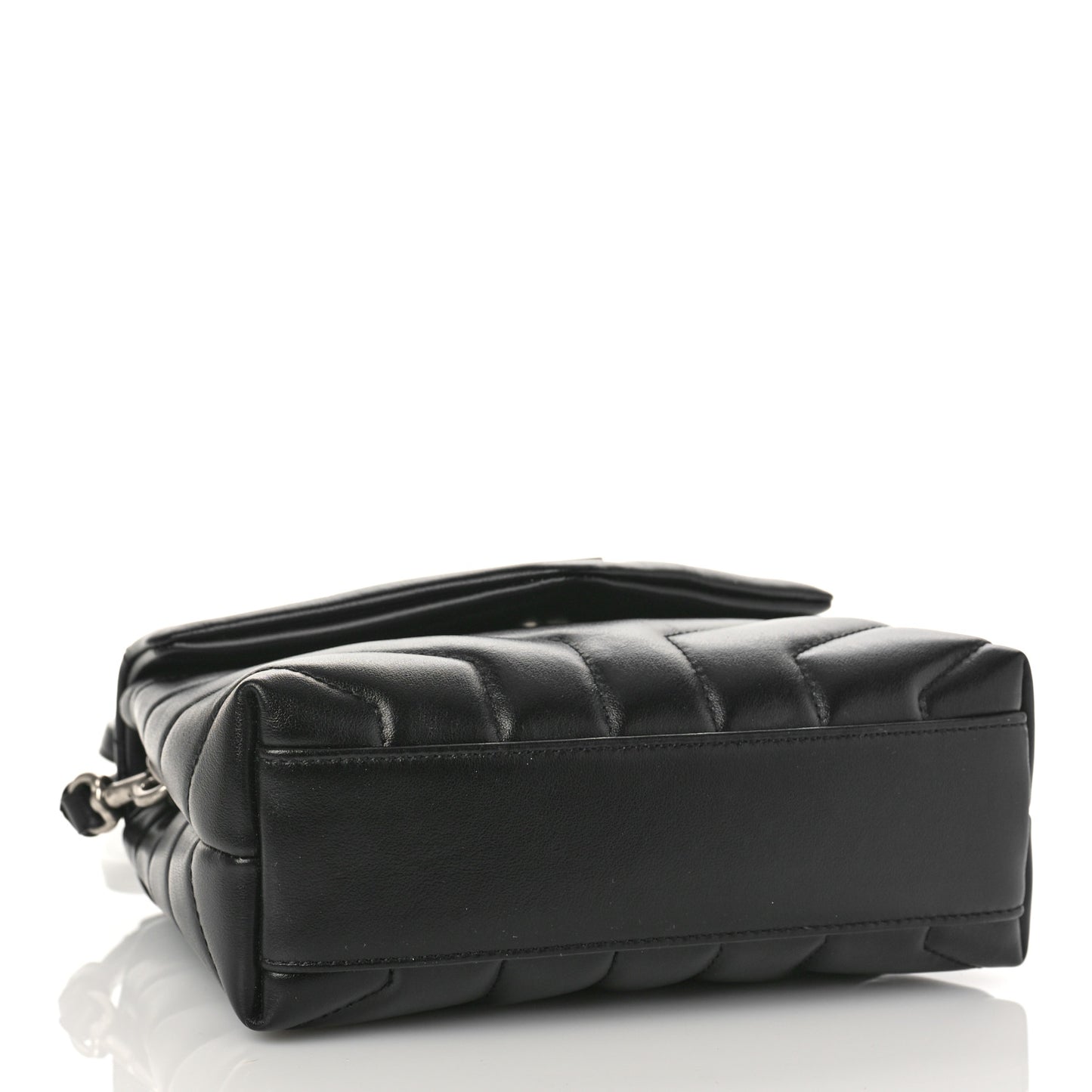 Calfskin Y Quilted Monogram Toy Loulou Crossbody Bag Black