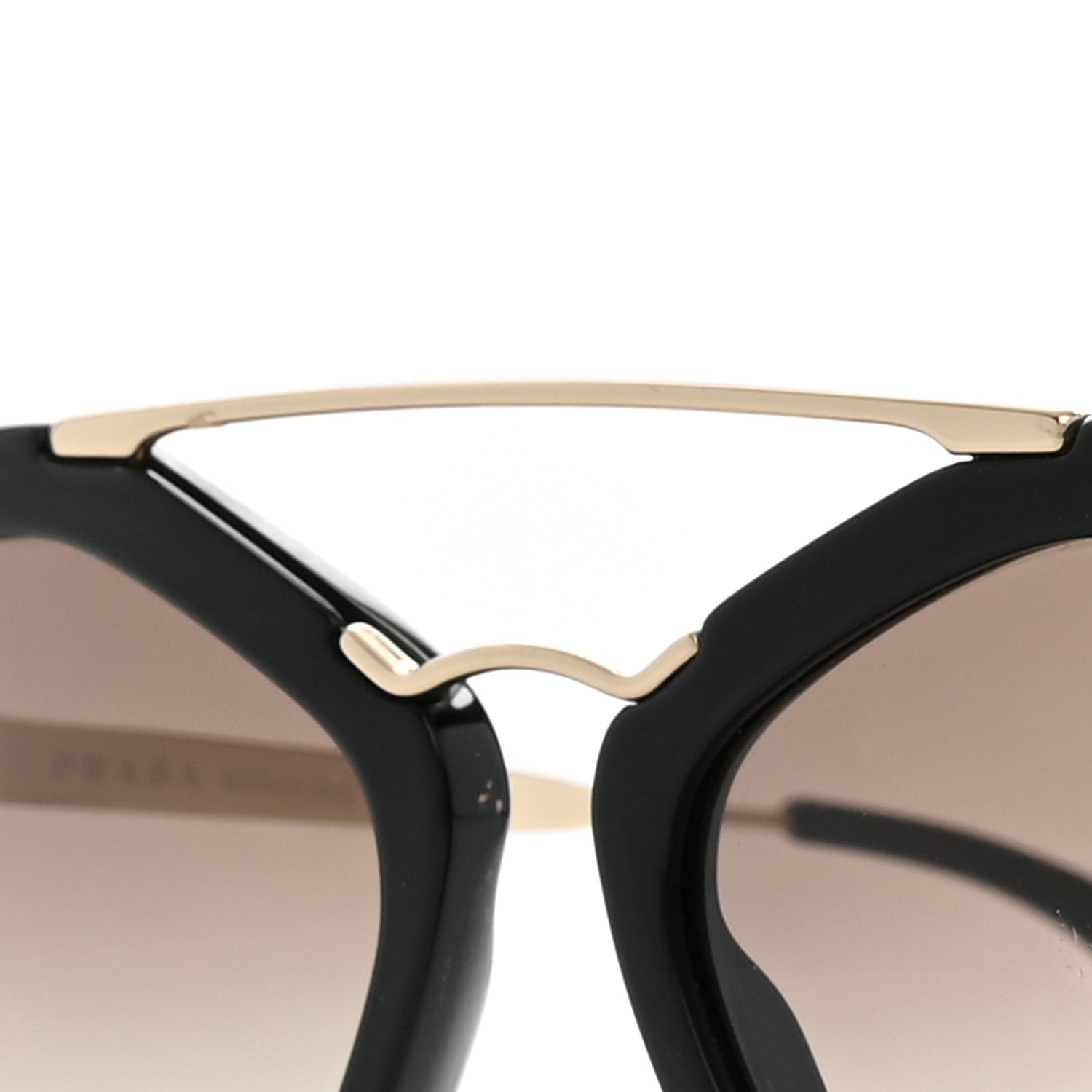 Prada Acetate Metal Cinema Sunglasses SPR 12Q Black 9 of 11