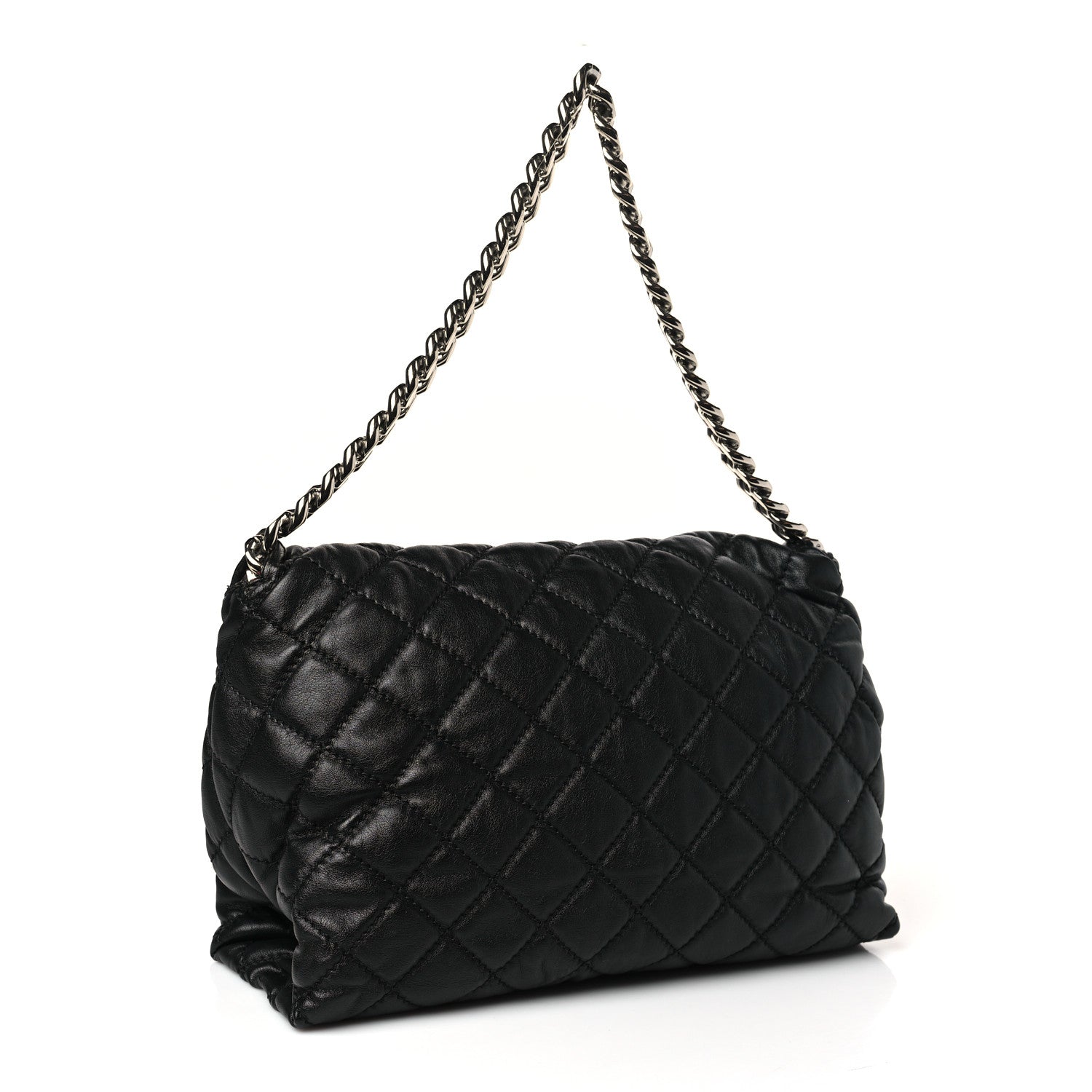 Stella McCartney Shaggy Deer Quilted Large Beckett Shoulder Bag Black 3 of 9