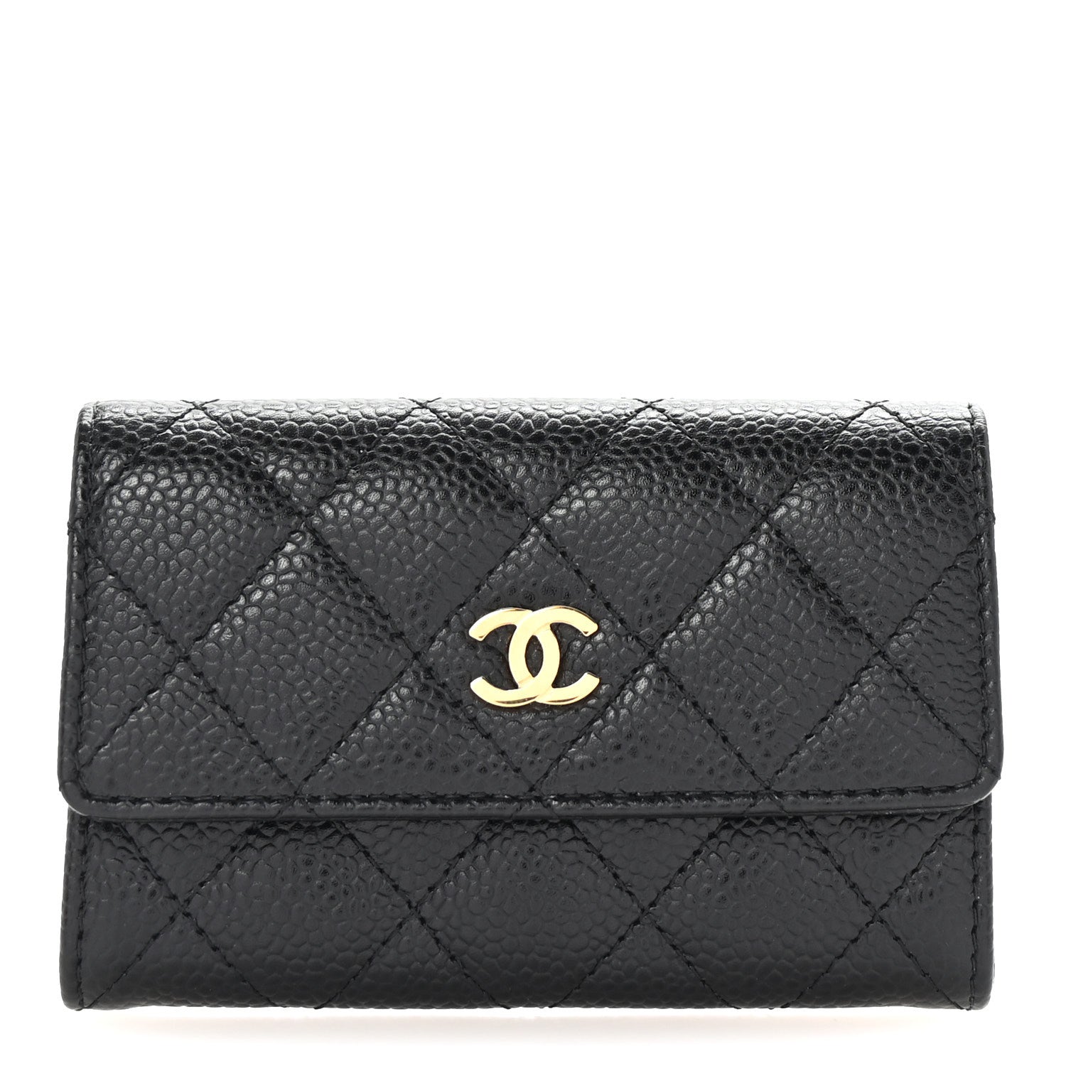 Chanel Caviar Quilted Flap Card Holder Black 1 of 8
