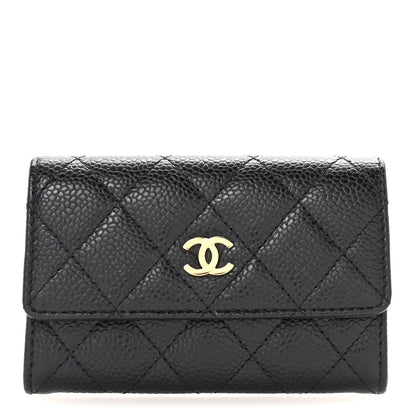 Chanel Caviar Quilted Flap Card Holder Black 1 of 8
