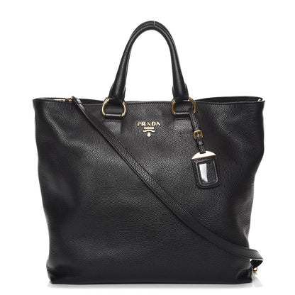 Prada Vitello Daino Tote Nero Black 1 of 14