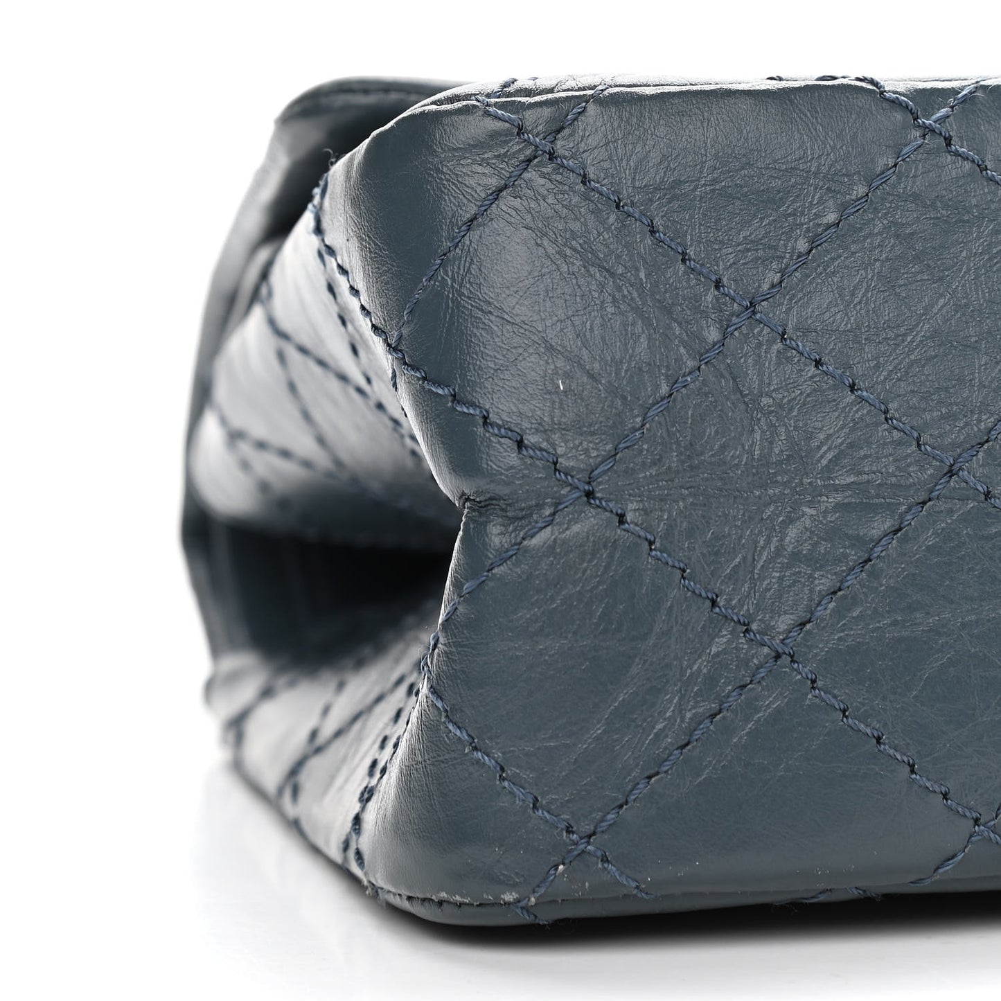 Aged Calfskin Quilted 2.55 Reissue 225 Flap Dark Blue