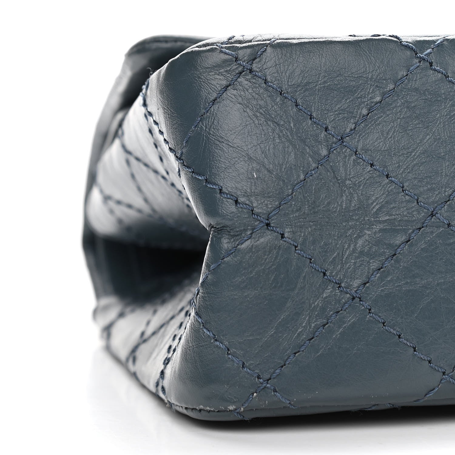 Chanel Aged Calfskin Quilted 2.55 Reissue 225 Flap Dark Blue 9 of 13