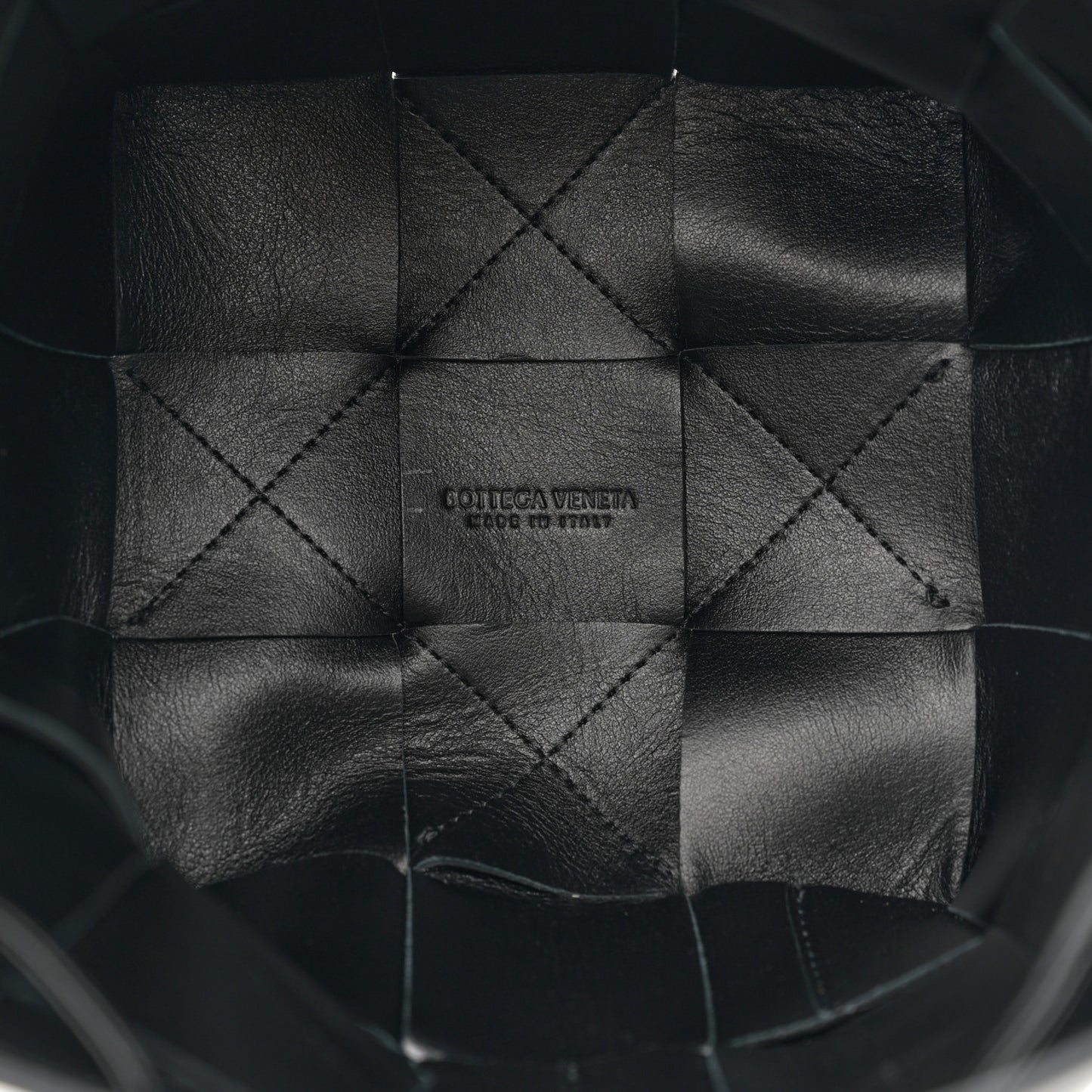 Nappa Maxi Intrecciato Cassette Bucket Bag Black