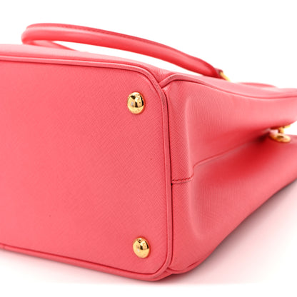 Prada Saffiano Small Galleria Double Zip Tote Peonia 10 of 11